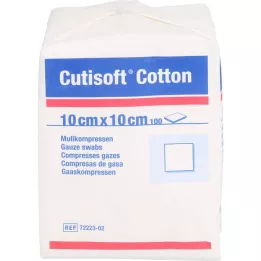 CUTISOFT Cotton Compress 10x10 cm non-sterile, 100 pcs