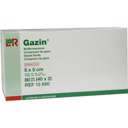 GAZIN Gauze comp.5x5 cm sterile 12-fold, 40x2 pieces
