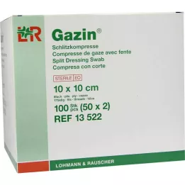 GAZIN Slit compresses 10x10 cm sterile 8-ply, 50X2 pcs