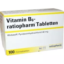 VITAMIN B6-RATIOPHARM 40 mg film -coated tablets, 100 pcs