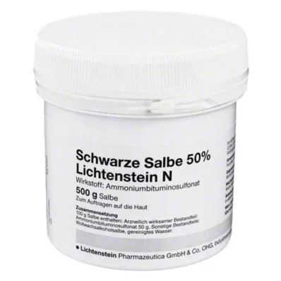 SCHWARZE SALBE 50% Lichtenstein N, 500 g SCHWARZE SALBE 50% Lichtenstein N, 500 g