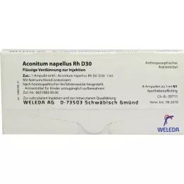ACONITUM NAPELLUS Rh D 30 ampoules, 8X1ml