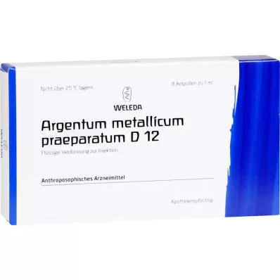 ARGENTUM METALLICUM praeparatum D 12 Ampullen, 8 St