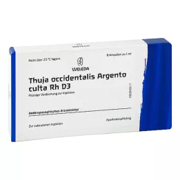 THUJA OCCIDENTALIS ARGENTO Culta D 3 ampoules, 8x1 ml
