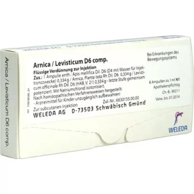 ARNICA/LEVISTICUM D 6 comp.Ampullen, 8X1 ml