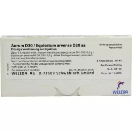AURUM D 30/Equisetum arvense D 20 aa ampoules, 8X1 ml
