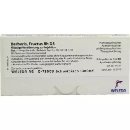 BERBERIS FRUCTUS RH D 3 ampoules, 8x1 ml