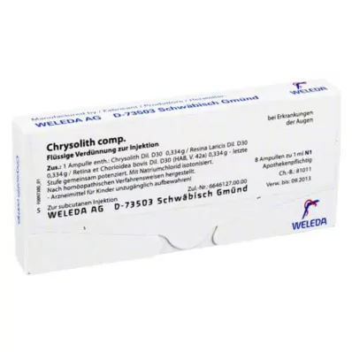 CHRYSOLITH comp. ampoules, 8X1 ml CHRYSOLITH comp. ampoules, 8X1 ml