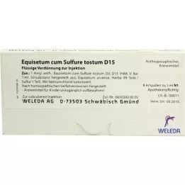 EQUISETUM CUM Sulfure Tostum D 15 ampoules, 8x1 ml