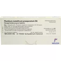 PLUMBUM METALLICUM Praep. D 6 ampoules, 8x1 ml