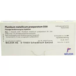 PLUMBUM METALLICUM Praep. D 30 ampoules, 8x1 ml