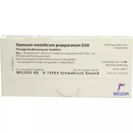 STANNUM METALLICUM PraeParatum d 30 ampolas, 8x1 ml