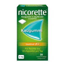 NICORETTE 2 mg fresh fruit chewing gum, 30 pcs