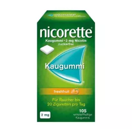 NICORETTE 2 mg freshfruit chewing gum, 105 pieces