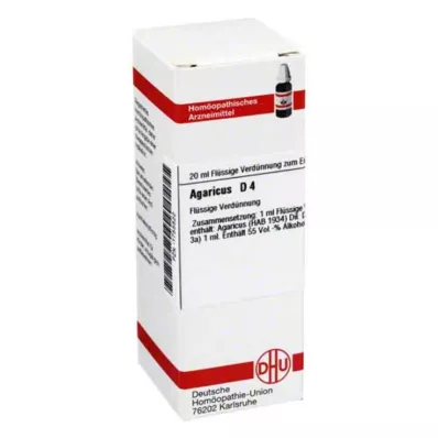 AGARICUS D 4 Dilution, 20 ml AGARICUS D 4 Dilution, 20 ml