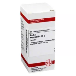 CARBO VEGETABILIS D 6 tablets, 80 pcs
