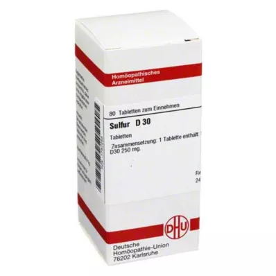 SULFUR D 30 tablets, 80 pcs