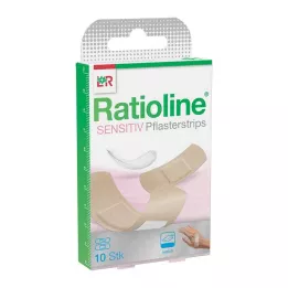RATIOLINE sensitive plaster strips in 2 sizes, 10 pieces