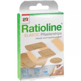 RATIOLINE Elastic plaster strips in 4 sizes, 20 pcs