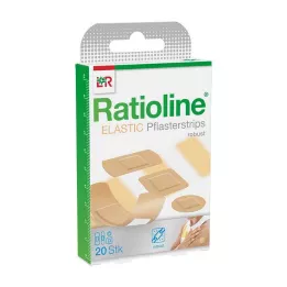 RATIOLINE elastic plaster strips in 4 sizes, 20 pieces