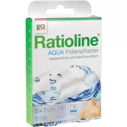 RATIOLINE Aqua shower plaster 5x7 cm, 5 pcs