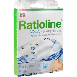 RATIOLINE Aqua shower plaster 8x10 cm, 5 pcs