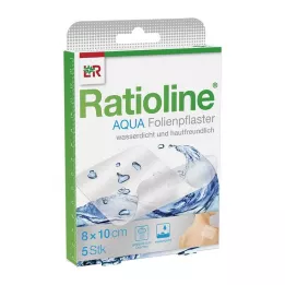 RATIOLINE aqua shower plasters 8x10 cm, 5 pcs