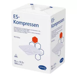 ES-KOMPRESSEN Unsteril 10x12.5 cm 12 times, 100 pcs