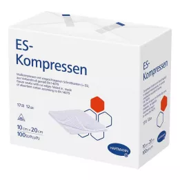 ES-KOMPRESSEN Unsteril 10x20 cm 12 times, 100 pcs