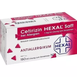 CETIRIZIN HEXAL Saft bei Allergien, 150 ml
