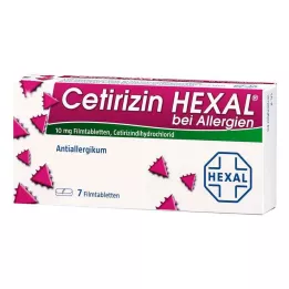 CETIRIZIN HEXAL Film-coated tablets for allergies, 7 pcs