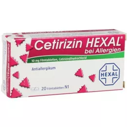 CETIRIZIN HEXAL film -coated tablets at allergies, 20 pcs