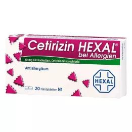 CETIRIZIN HEXAL Film-coated tablets for allergies, 20 pcs