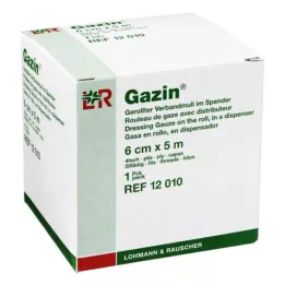 GAZIN Gauze 6 cmx5 m 4-ply rolled, 1 pc