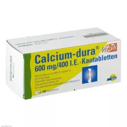 CALCIUM DURA Vit D3 600 mg/400 IU chewable tablets, 100 pcs