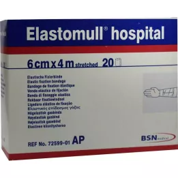 ELASTOMULL hospital 6 cmx4 m elastic fixation bandage white, 20 pcs