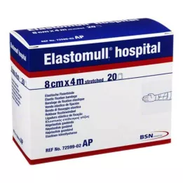 ELASTOMULL Hospital 8 cmx4 m elast.fixierb.weiß, 20 pcs