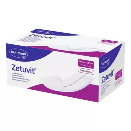 ZETUVIT Absorbent compresses non-sterile 10x10 cm, 30 pcs