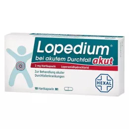 LOPEDIUM acute for acute diarrhea hard capsules, 10 pcs