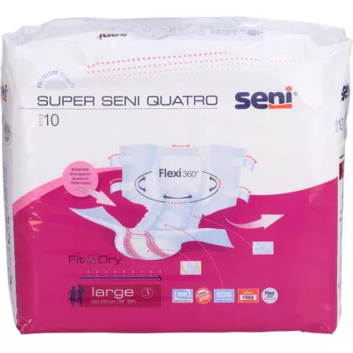SUPER SENI Quatro incontinence pants size 3 l, 10 pcs