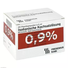 ISOTONISCHE Saline solution 0.9% plastic ampoules, 20X5 ml