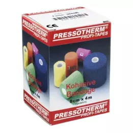 PRESSOTHERM Kohesive bandage 8 cmx4 m white, 1 pcs