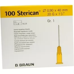 STERICAN cannulas Luer-Lok 0.90x40 mm gr.1 yellow, 100 pcs