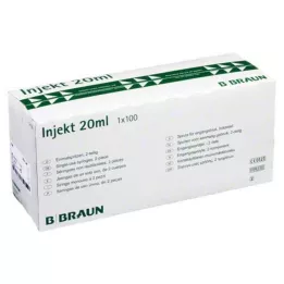 INJEKT Solo syringe 20 ml Luer eccentric PVC-fr., 100X20 ml