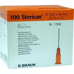 STERICAN Dentalkan.luer 0.5x40 mm, 100 pcs