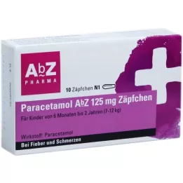 PARACETAMOL Abbey 125 mg suppositories, 10 pcs
