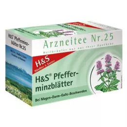 H&amp;S Peppermint tea filter bags, 20X1.5 g