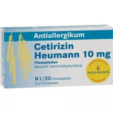 CETIRIZIN Heumann 10 mg film -coated tablets, 20 pcs