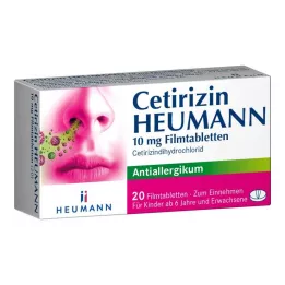 CETIRIZIN Heumann 10 mg film-coated tablets, 20 pcs