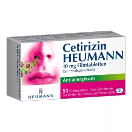 CETIRIZIN Heumann 10 mg film-coated tablets, 50 pcs